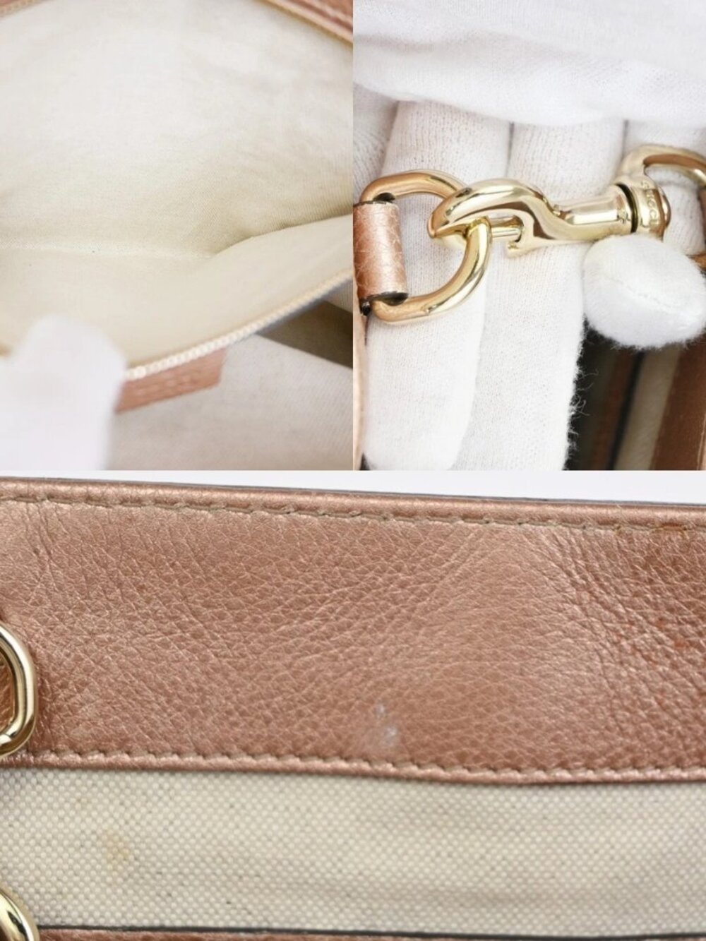 GUCCI Bamboo GG Tassel Shoulder Bag Canvas Leather BN Pink Italy GHW 85TA673 - Picture 14 of 15